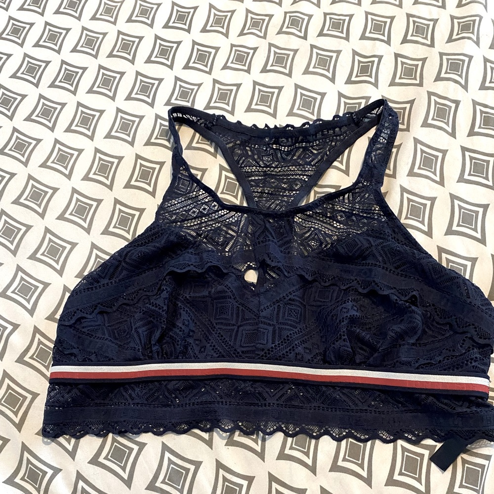 Lace racer back bra